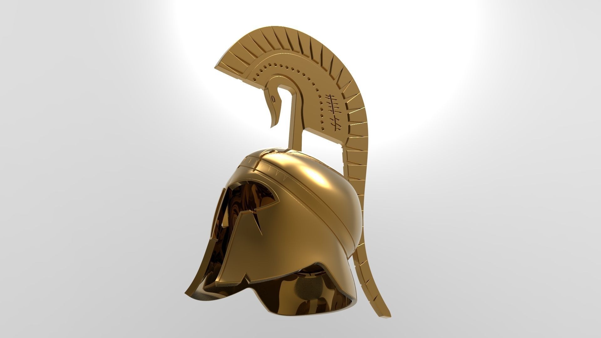 Medieval Armour Spartan Greek Helmet 3D model_5