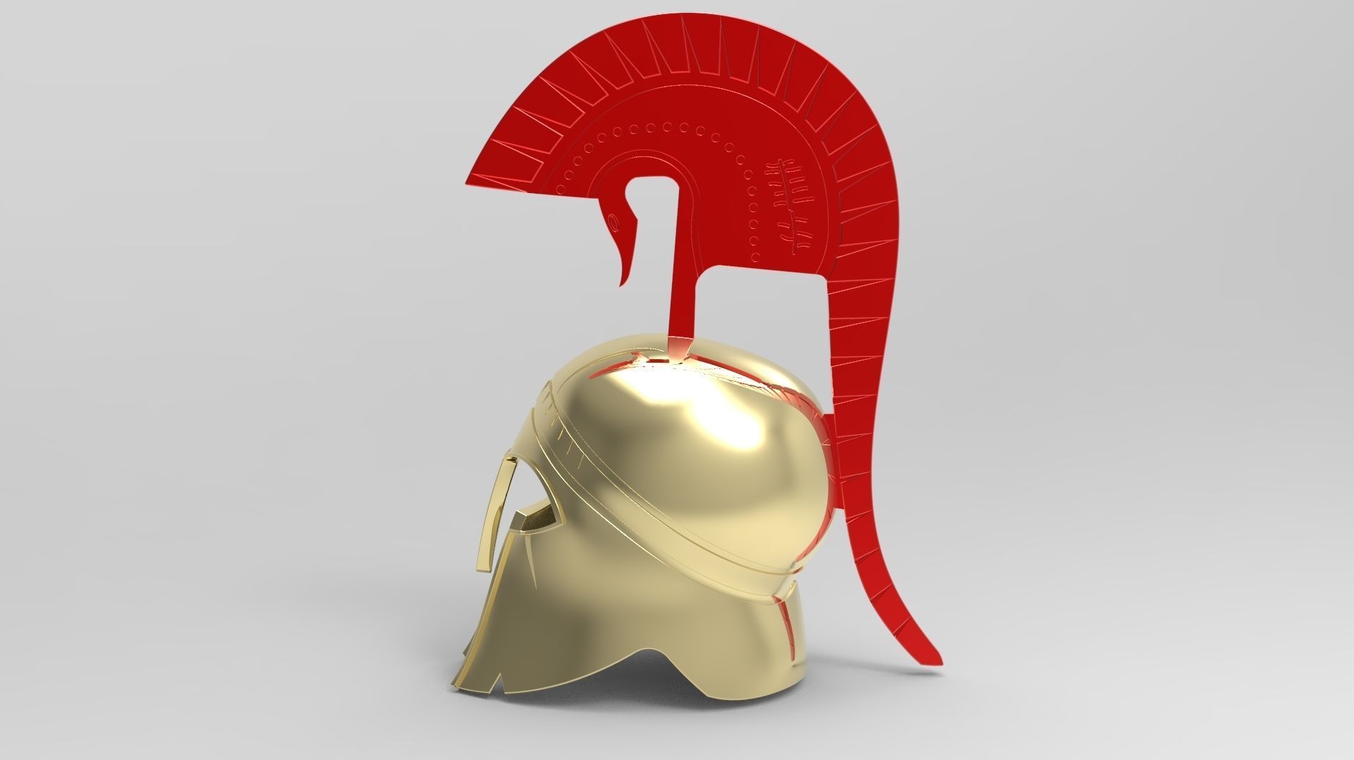 Medieval Armour Spartan Greek Helmet 3D model_8