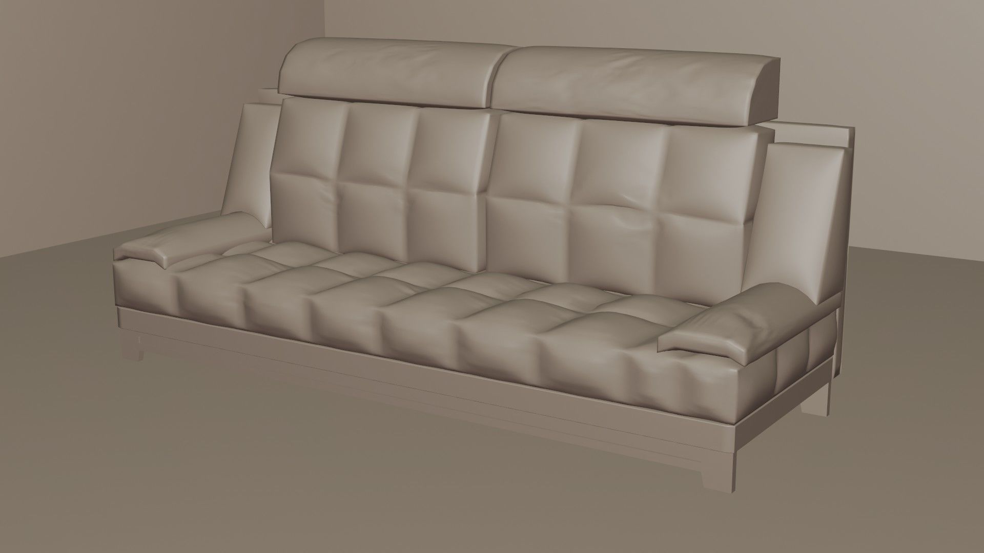 3D MODEL LEATHER RED SOFA 3D model_15