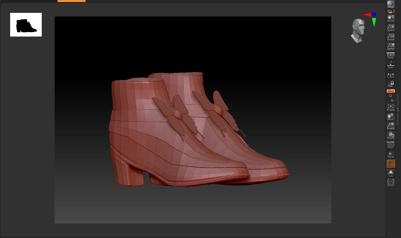 Princess Boots  Low-poly 3D model_6
