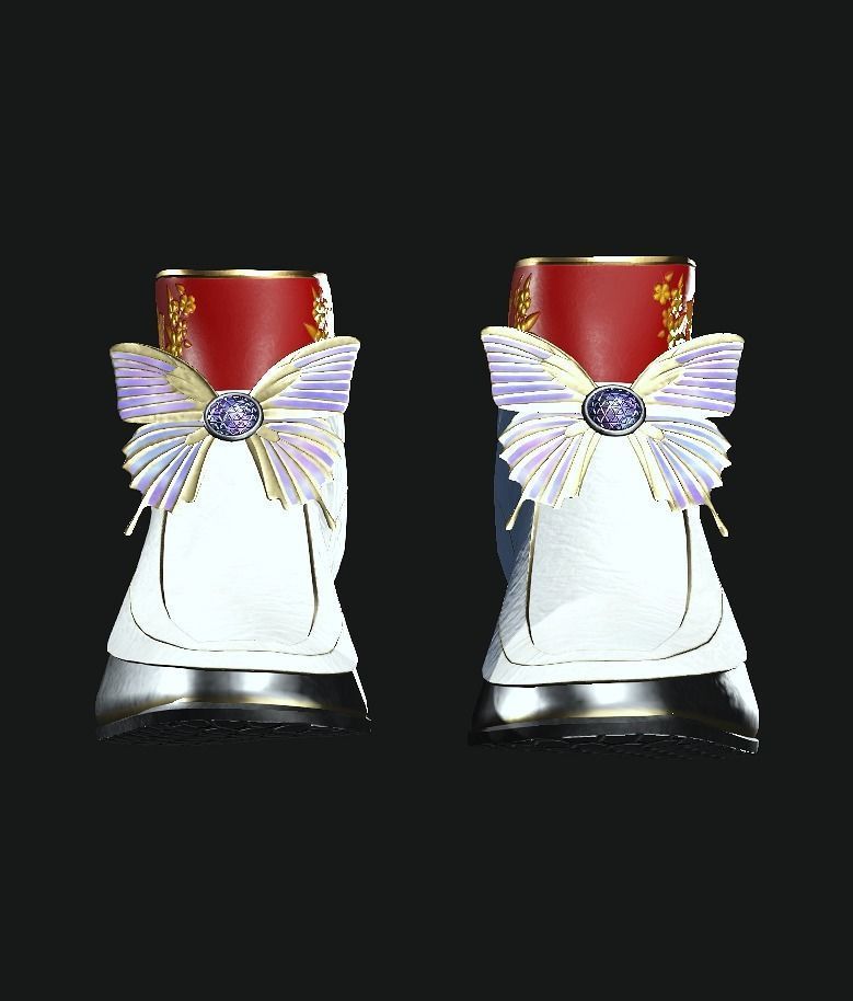 Princess Boots  Low-poly 3D model_2