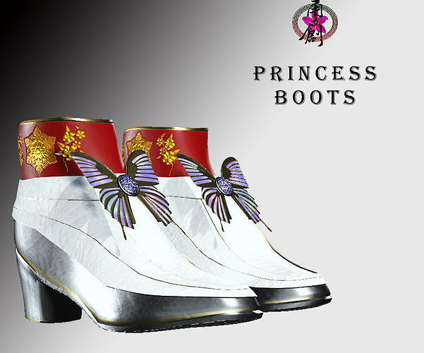 Princess Boots  Low-poly 3D model