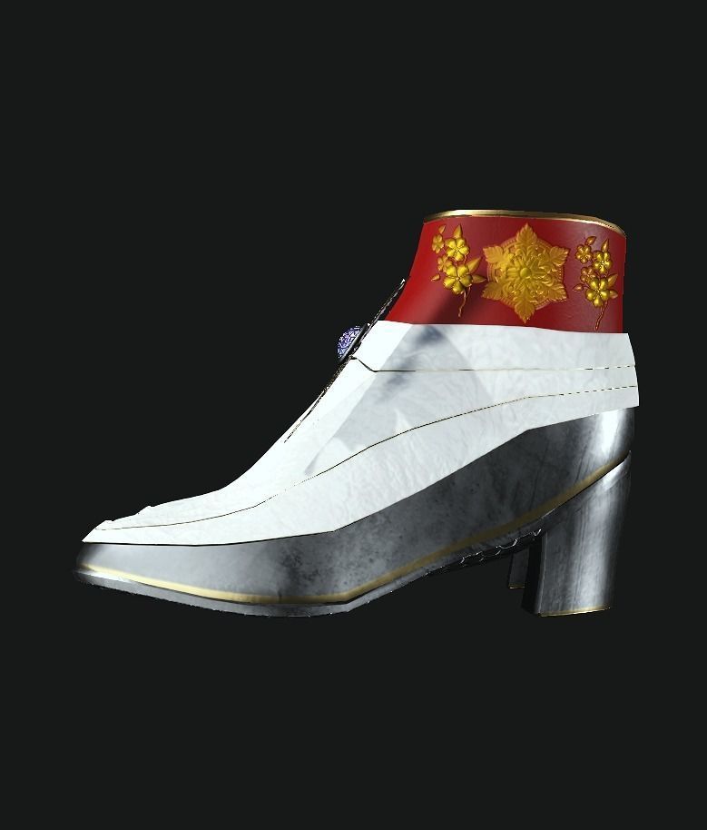 Princess Boots  Low-poly 3D model_4