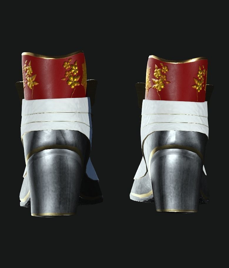 Princess Boots  Low-poly 3D model_1