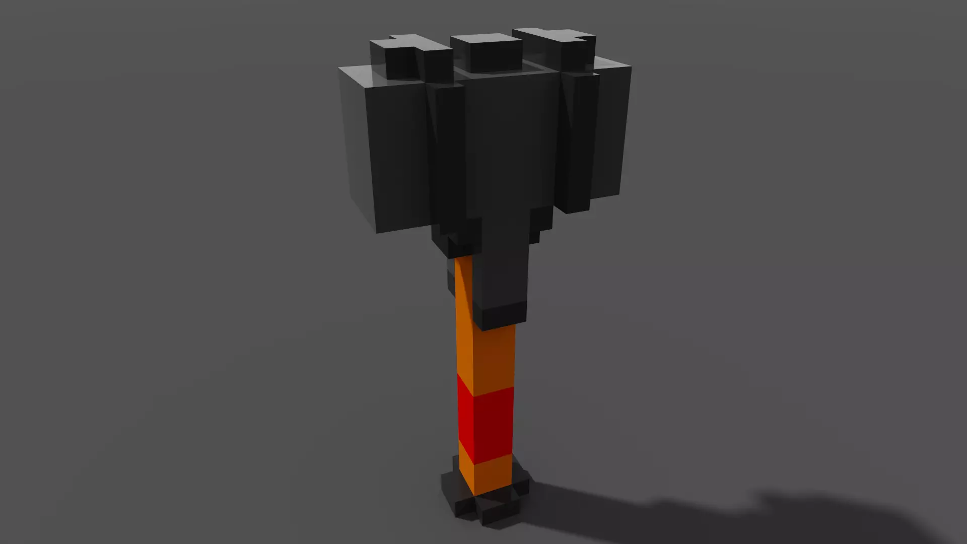 Hammer lego brick Low-poly 3D model_0