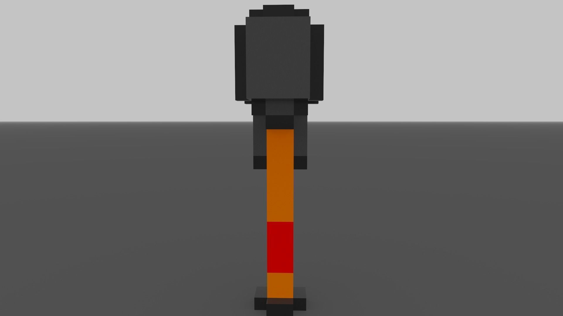 Hammer lego brick Low-poly 3D model_1