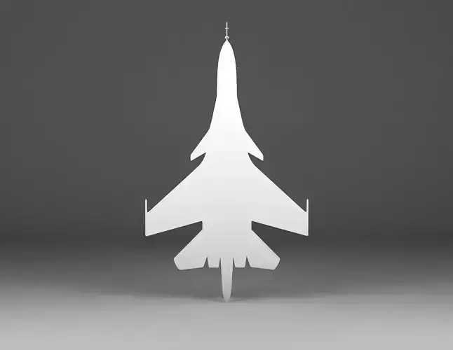 Fighter Aircraft SU-34 silhouette 3D print model