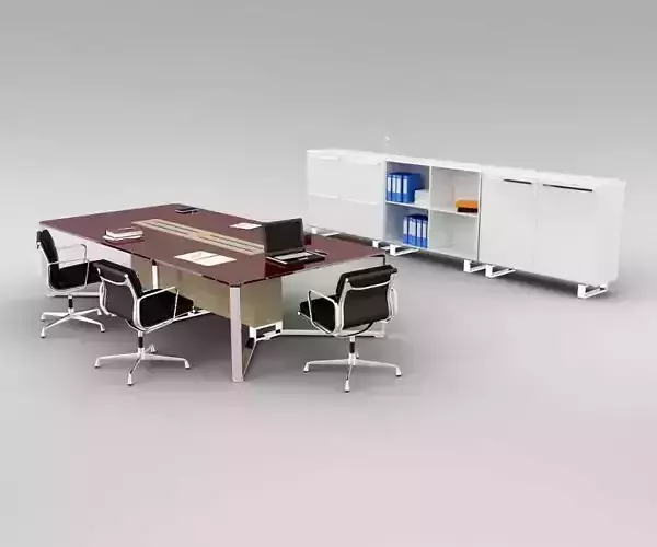 Office Furniture Set Table Chairs Shelves