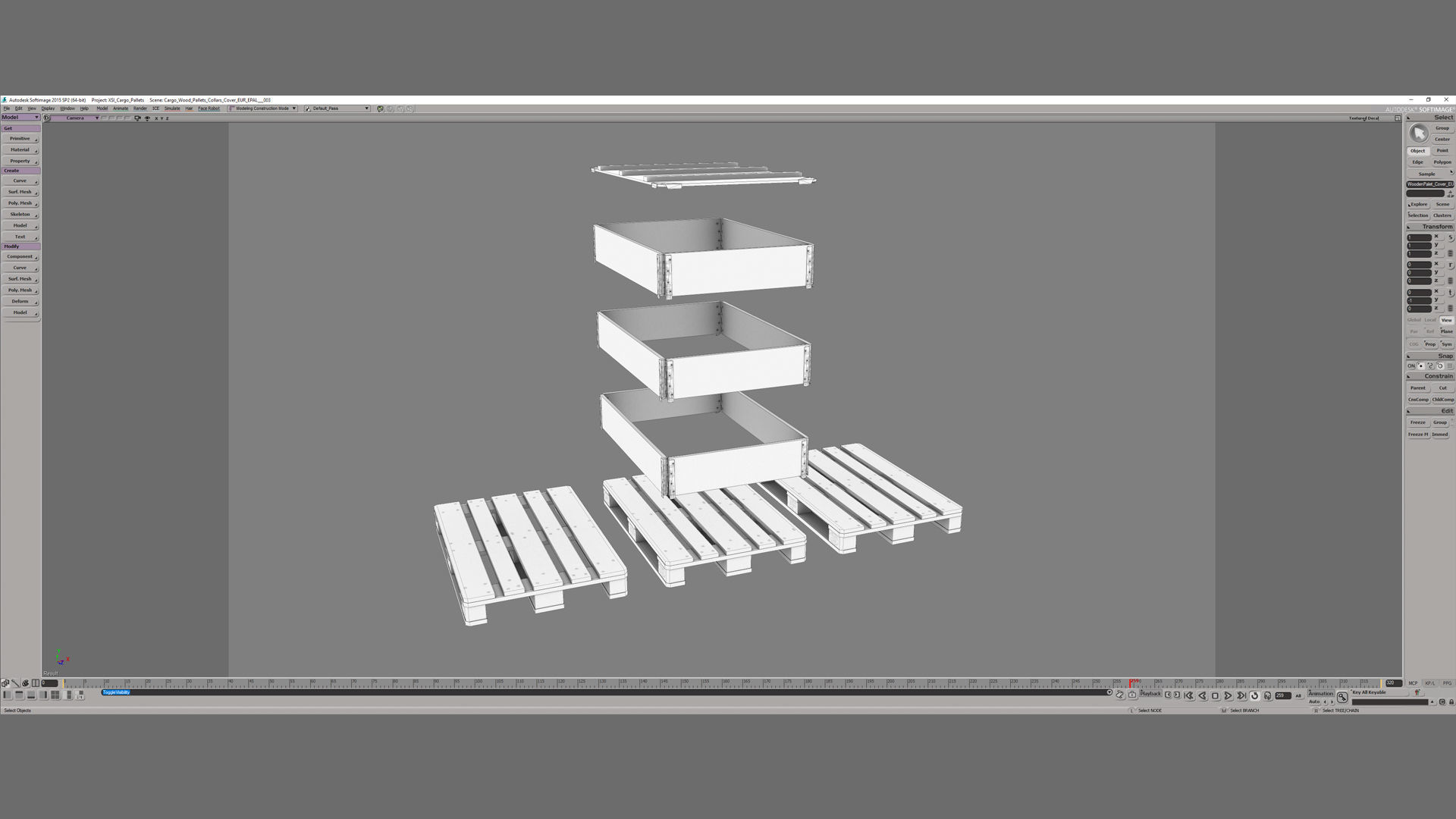 Cargo Wood Pallets Collars Cover EUR EPAL vr-2 Low-poly 3D model_21