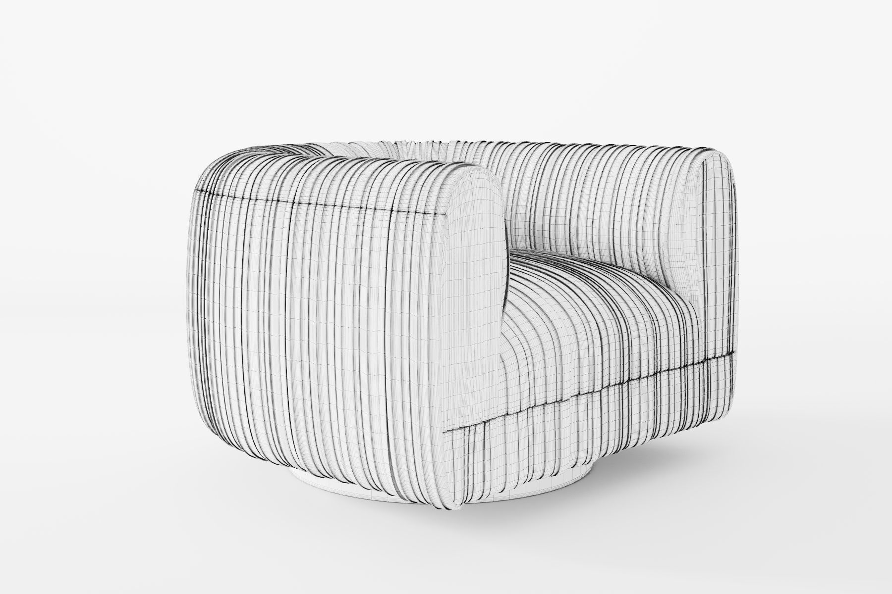 Maia Swivel Armchair 3D model_3
