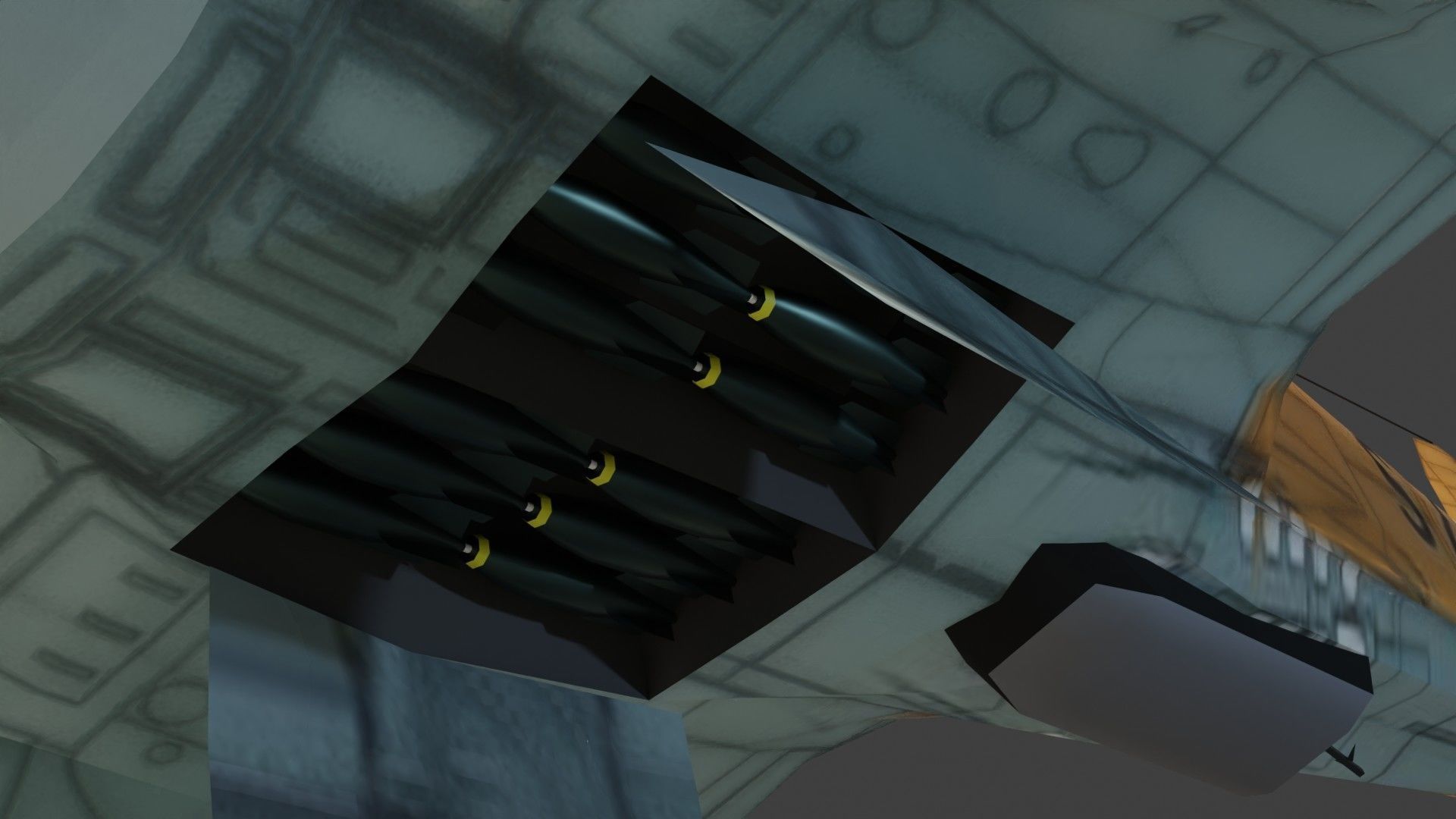 Heinkel He-111 WW2 bomber Low-poly 3D model_16