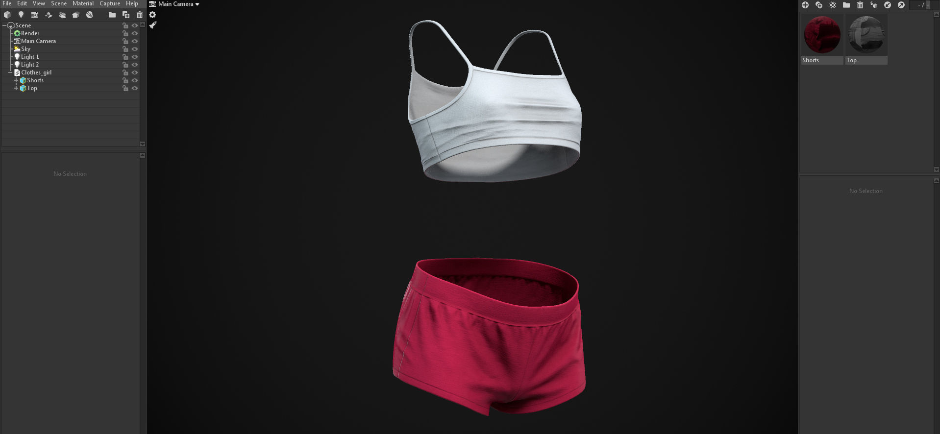 Summer clothes Low-poly 3D model_14