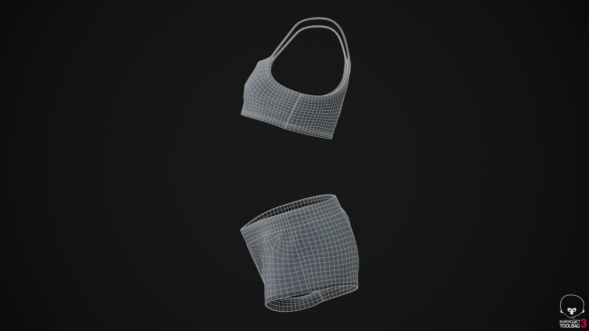 Summer clothes Low-poly 3D model_12