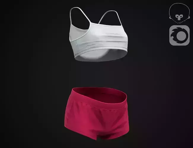 Summer clothes Low-poly 3D model Summer clothes Low-poly 3D model