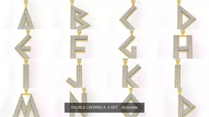 DOUBLE LAYERED A -Z SET  3D Model Collection
