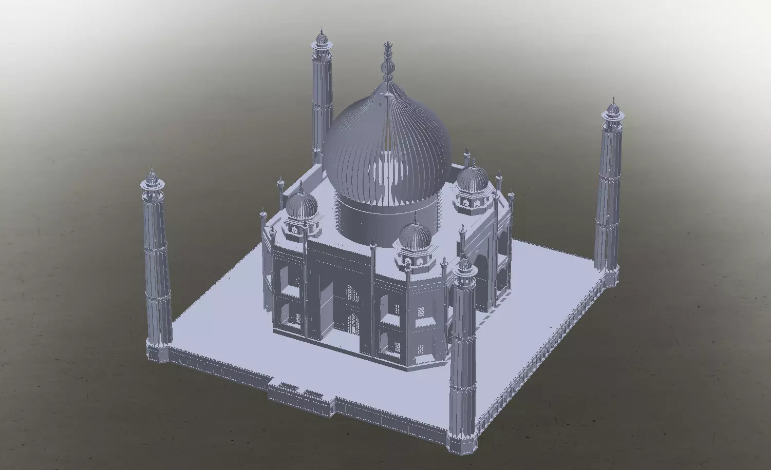 Taj Mahal - sheets 3D print model_0