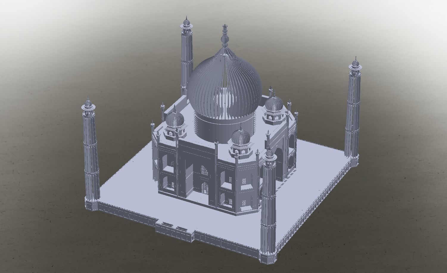 Taj Mahal - sheets 3D model 3D printable | CGTrader