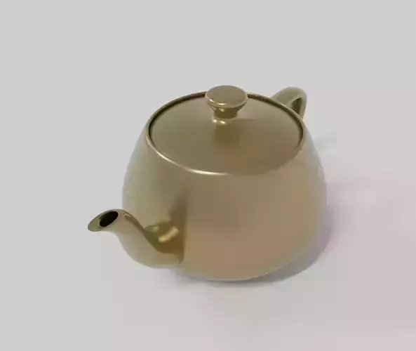 teapot 3d model gold
