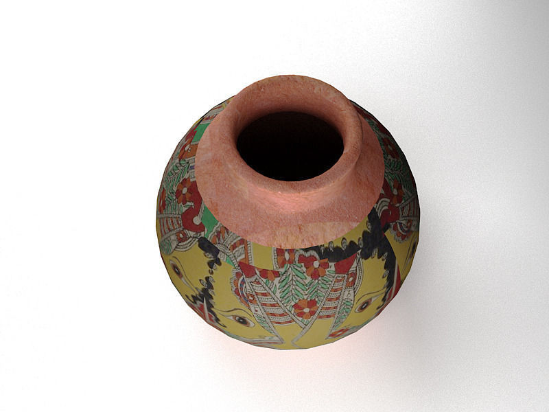 crock vase 3D model_4