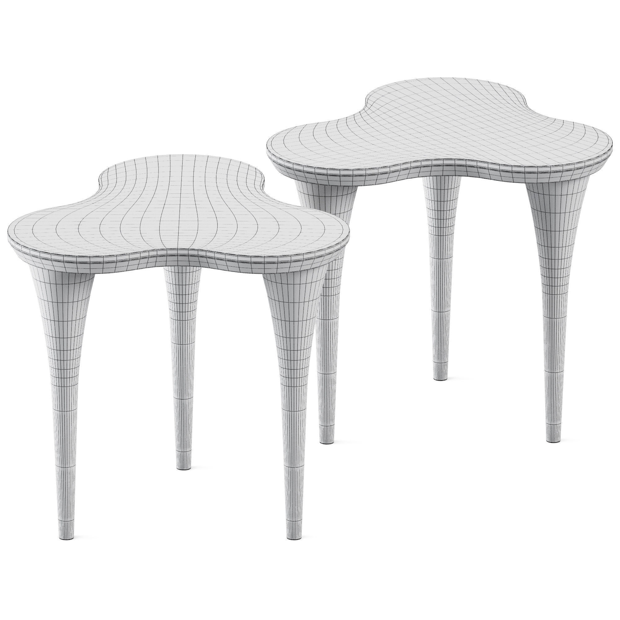 Side Table Trifoglio by Morelato 3D model_1