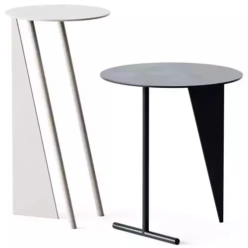 Side Tables Max Enrich Powder Coated Iron and Brass Contemporary