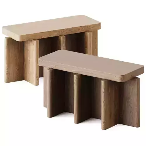 Spina Side Table in Wood 3 Edited by Portego Customizable
