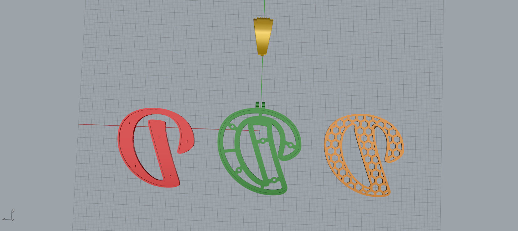 PAVE SETTING LETTER D 3D print model_5