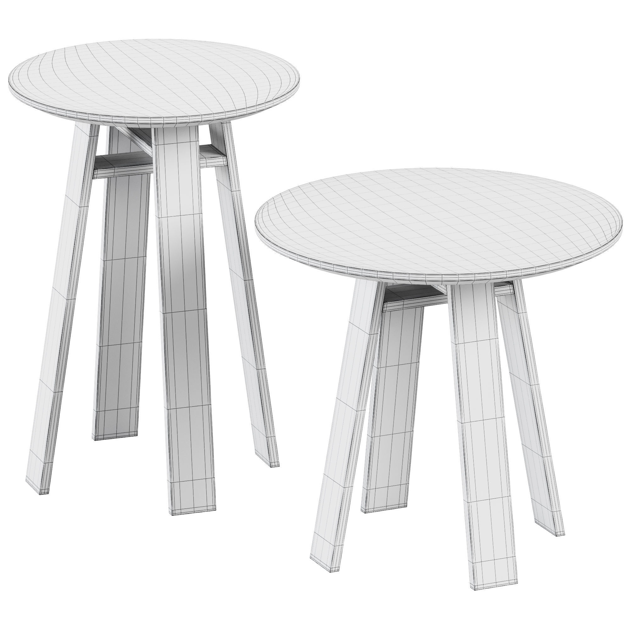 Wooden Coffee Tables Bondt sml by Zeitraum 3D model_1