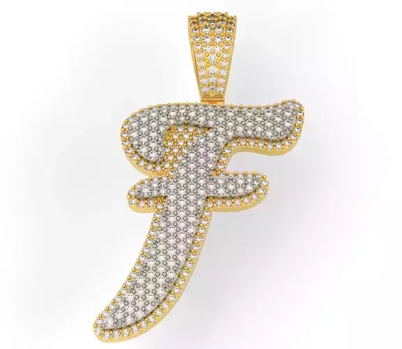 PAVE SETTING LETTER F