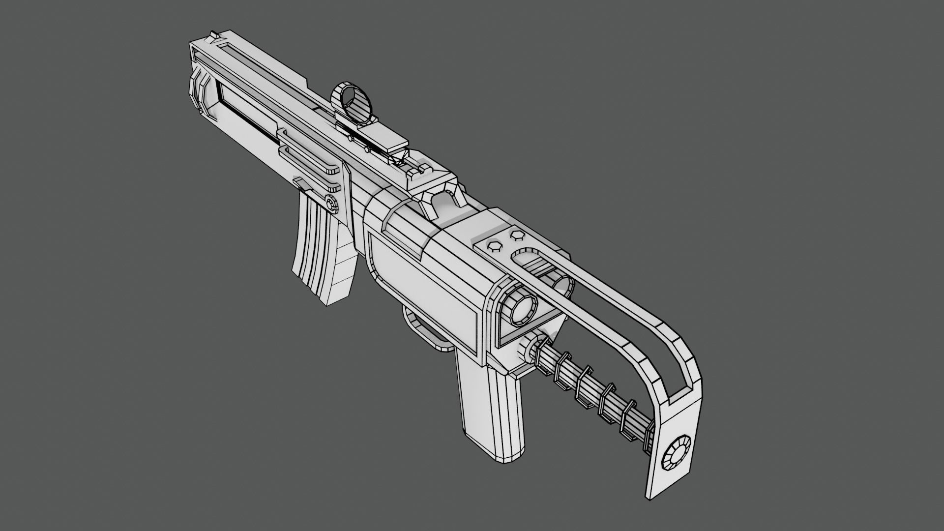 Gun - Weapon - Apocalyptic - SMG - Rifle - Rust - Old Low-poly 3D model_11