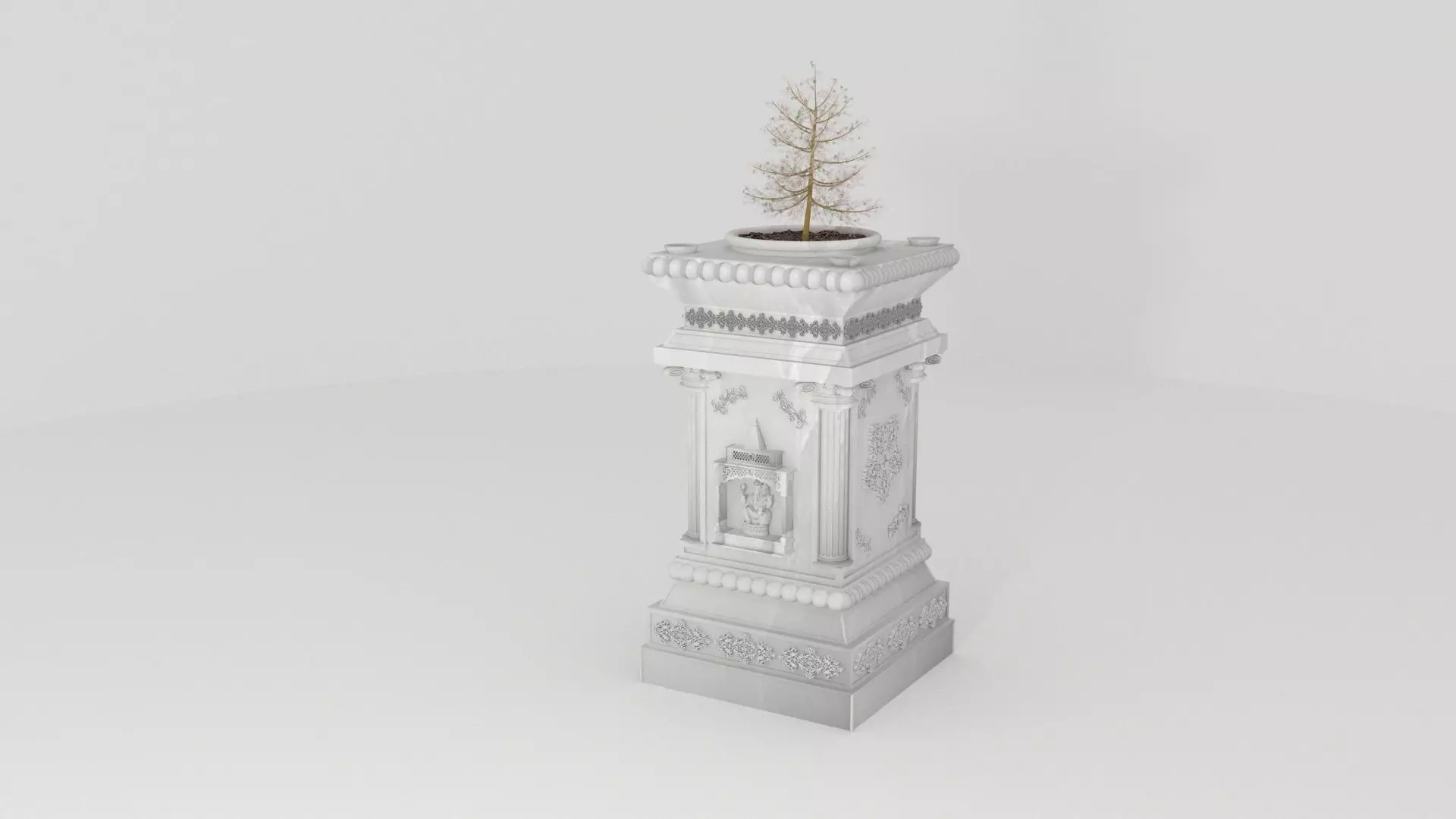 tulsi angan 3d model Low-poly 3D model_0