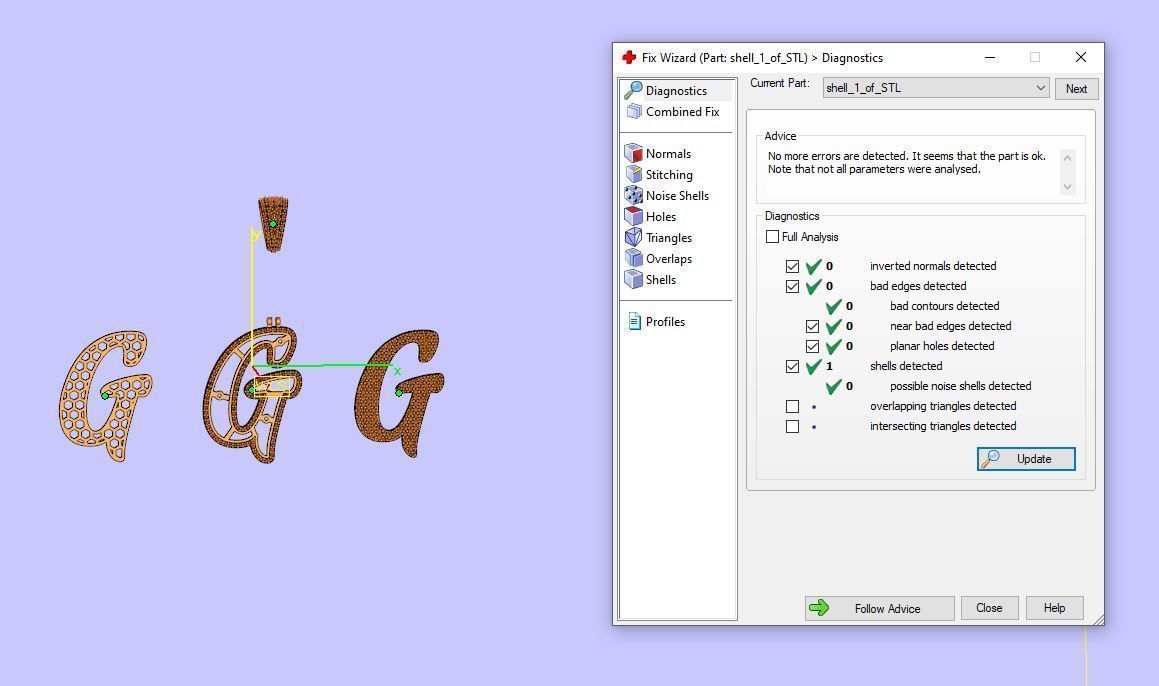 PAVE SETTING LETTER G 3D print model_11