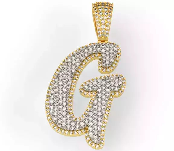 PAVE SETTING LETTER G