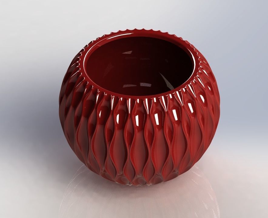 Flower pot 3D print model_1