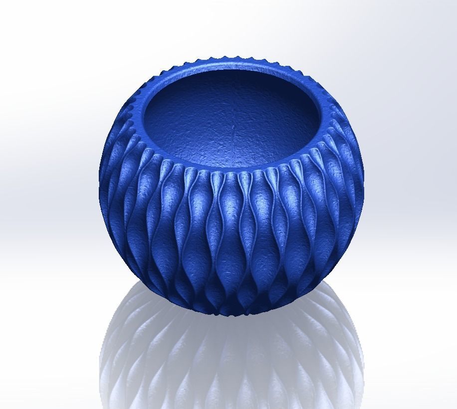 Flower pot 3D print model_3
