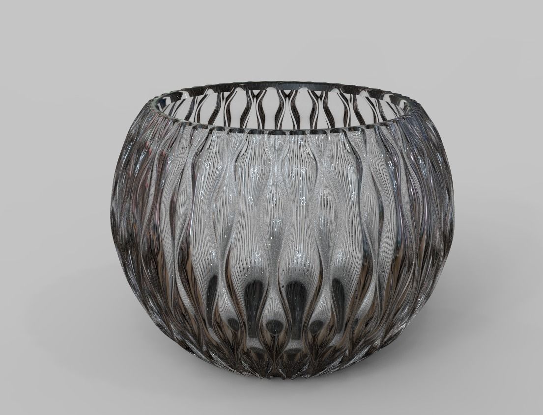 Flower pot 3D print model_7