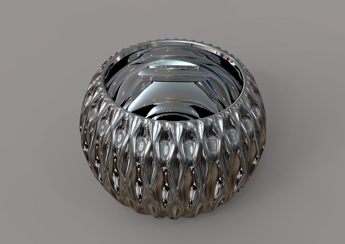 Flower pot 3D print model_6