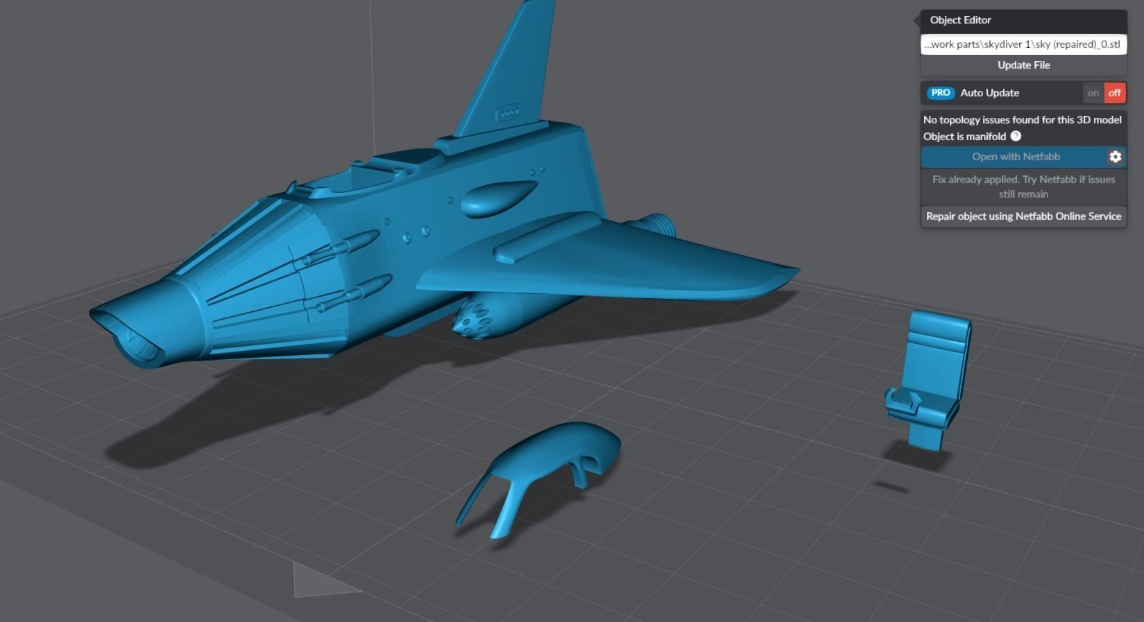 Skydiver One Scale model 3D print model_6