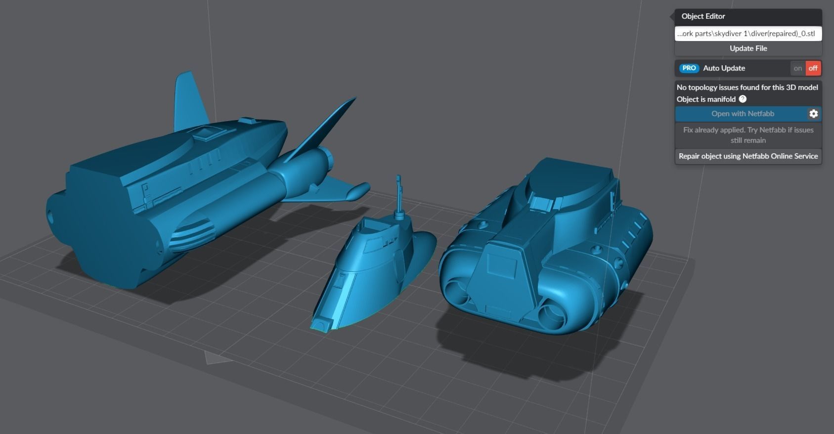 Skydiver One Scale model 3D print model_5