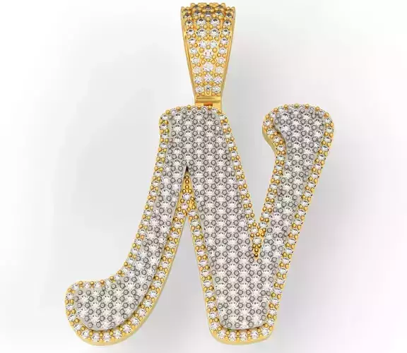 PAVE SETTING LETTER N 