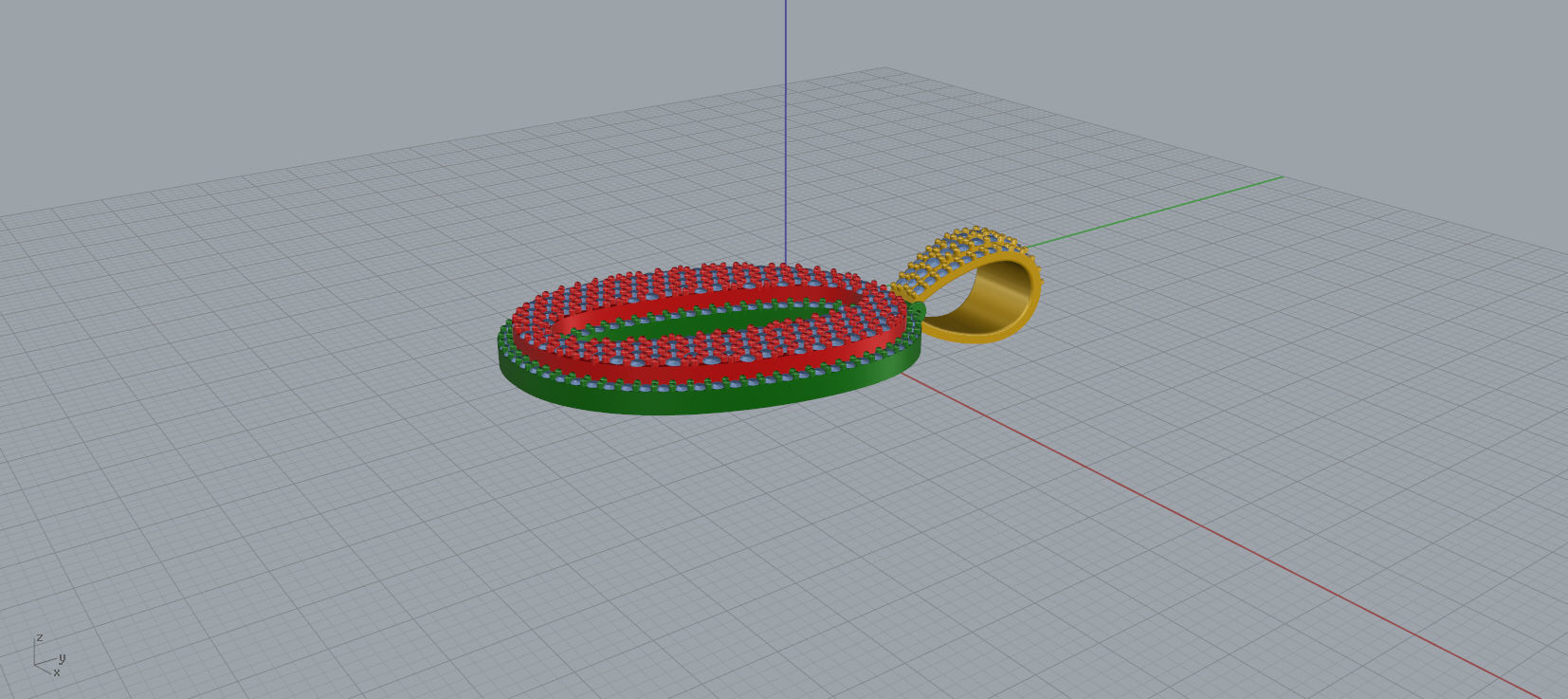 PAVE SETTING LETTER O 3D print model_6