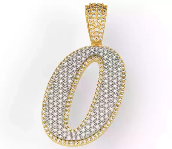 PAVE SETTING LETTER O