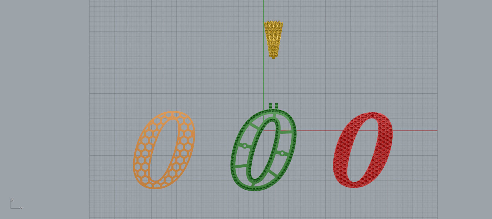 PAVE SETTING LETTER O 3D print model_9