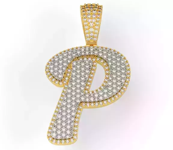 PAVE SETTING LETTER P