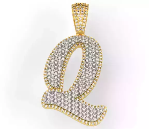 PAVE SETTING LETTER Q