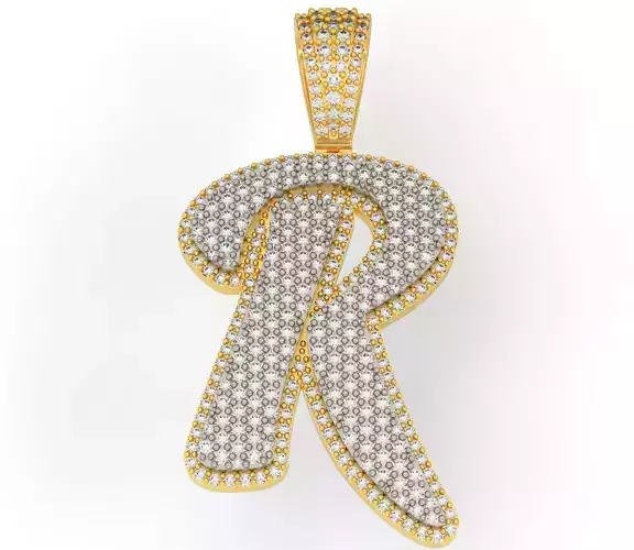 PAVE SETTING LETTER R