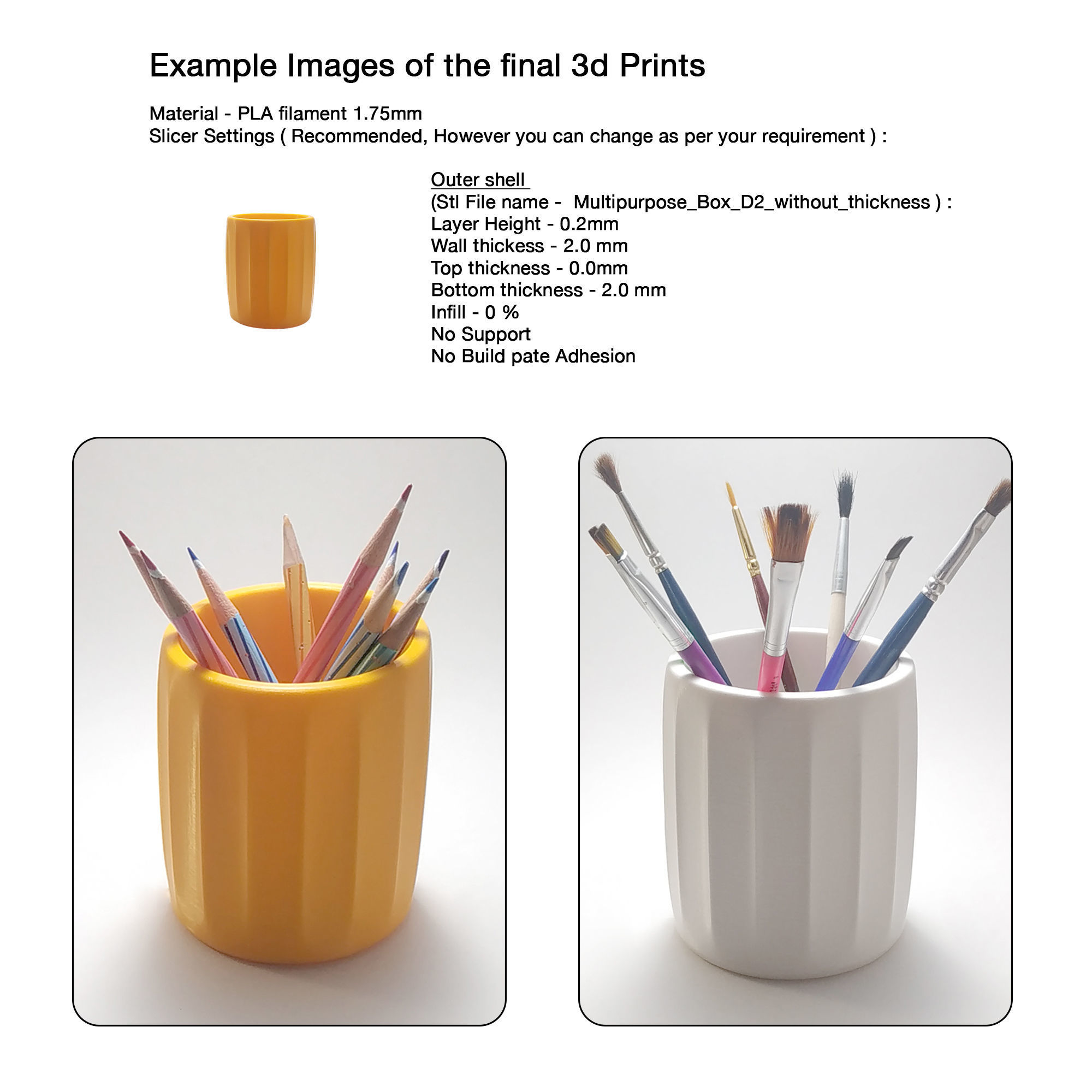 Pencil stand for 3d Printing Simple Download and easy to use 3D print model_2