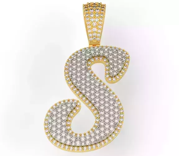 PAVE SETTING LETTER S