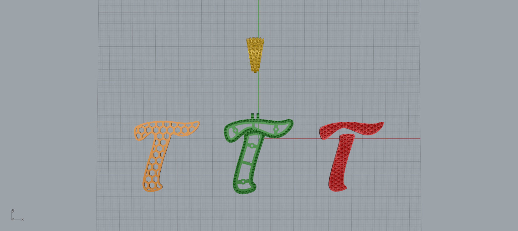 PAVE SETTING LETTER T 3D print model_10