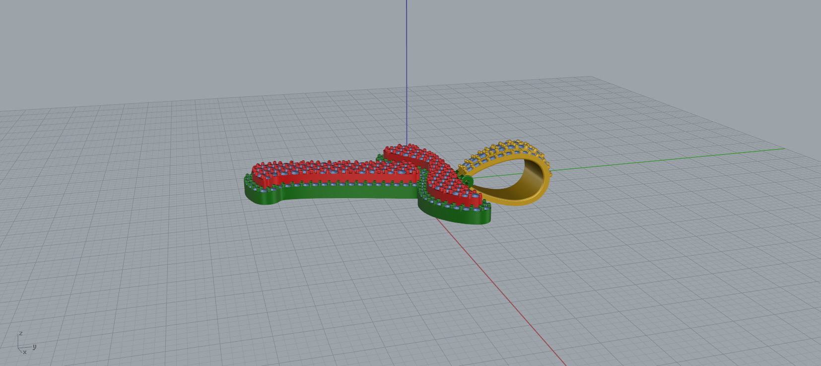 PAVE SETTING LETTER T 3D print model_7